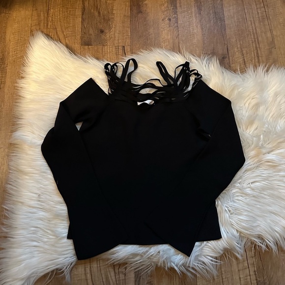 JONATHAN SIMKHAI Sarah Rib Halter Top In Black - Picture 3 of 4